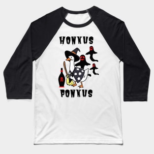 Honkus Ponkus | Honkus Ponkus Duck | Halloween Baseball T-Shirt